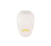 Vaessen Creative Paper Punch-Moustache of 1 x 0.3 (2.54 x 0.8 cm) -Arts Supplies for Scrapbooking, Crafting, Card Making and Papercrafts, White-Gold, 25,4 x 8 mm
