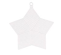 Vaessen Creative Plastic Canvas, Star-Shaped, 7 Count, Flexible Mesh Sheets for Crafts, Embroidery and Cross Stitch, 6 Pieces, ø14cm or 5.5", Transparent