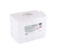 Plastic Organiser Box with 3 Layers, 24 Compartment Storage Box for Storing and Organising Arts and Crafts Supplies, Sewing and Jewelry