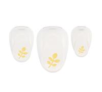 Vaessen Creative Punch Set 3 pcs-Leaves-Ø 0.47", 0.75" and 1.46"-for Paper Crafting, Card Making and Scrapbooking, White-Gold