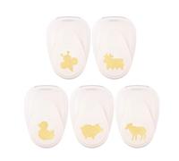 Vaessen Creative Punch Set 5 pcs-Farm Animals of 1 x 0.8-for Paper Crafting, Card Making and Scrapbooking, White-Gold