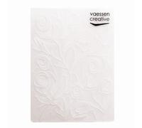 Vaessen Creative Embossing Folder, Flowers, 14,6 x 10,7 cm, for Adding Texture and Dimension to Papercraft Projects, Scrapbooking, Photo Albums, Envelopes Like Birthday Cards, Einheitsgröße