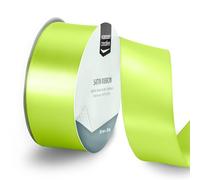 Vaessen Creative Satin Ribbon Apple Green - 65.6 ft x 1.5" - Thin Ribbon for Gift Wrapping and Crafting, 20m x 38mm