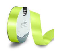 Vaessen Creative Satin Ribbon Apple Green - 65.6 ft x 1" - Thin Ribbon for Gift Wrapping and Crafting, 20m x 25mm