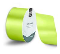Vaessen Creative Satin Ribbon Apple Green - 65.6 ft x 2" - Thin Ribbon for Gift Wrapping and Crafting, 20m x 50mm