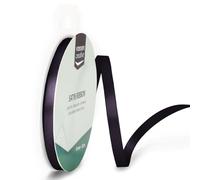 Vaessen Creative Satin Ribbon, Charcoal, 6mm x 10m, Elegant Shine for Card Making, Scrapbooks, Gift Wrapping and Other Craft Projects, 6 mm