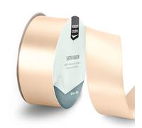 Vaessen Creative Satin Ribbon Ivory - 65.6 ft x 1.5" - Thin Ribbon for Gift Wrapping and Crafting, 20m x 38mm