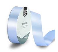 Vaessen Creative Satin Ribbon Light Blue - 65.6 ft x 1" - Thin Ribbon for Gift Wrapping and Crafting, 20m x 25mm