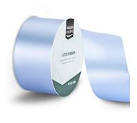 Vaessen Creative Satin Ribbon Light Blue - 65.6 ft x 2" - Thin Ribbon for Gift Wrapping and Crafting, 20m x 50mm