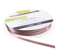 Vaessen Creative Satin Ribbon, Milk Chocolate Brown, 3mm x 10m Double-Sided Shine for Card Making, Scrapbooks, Gift Wrapping and Other Craft Projects