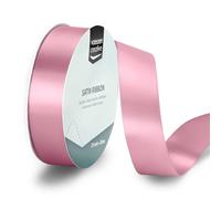 Vaessen Creative Satin Ribbon Old Pink - 65.6 ft x 1" - Thin Ribbon for Gift Wrapping and Crafting, 20m x 25mm