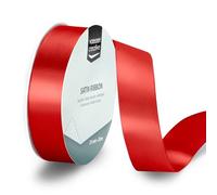 Vaessen Creative Satin Ribbon Red - 65.6 ft x 1" - Thin Ribbon for Gift Wrapping and Crafting, 20m x 25mm