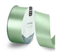 Vaessen Creative Satin Ribbon Sage Green - 65.6 ft x 1.5" - Thin Ribbon for Gift Wrapping and Crafting
