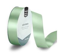Vaessen Creative Satin Ribbon Sage Green - 65.6 ft x 1" - Thin Ribbon for Gift Wrapping and Crafting, 20m x 25mm