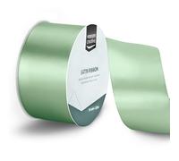 Vaessen Creative Satin Ribbon Sage Green - 65.6 ft x 2" - Thin Ribbon for Gift Wrapping and Crafting, 20m x 50mm