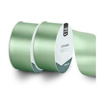 Vaessen Creative Satin Ribbon Set - Sage Green of 32.8 ft x 2" - Thin Ribbon for Gift Wrapping and Crafting, 10mx50mm