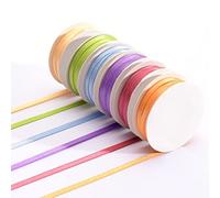 Vaessen Creative Satin Ribbon Set, Spring, A Mix of 6 Colours, 3mm x 2m, Elegant Shine for Easter Card Making, Scrapbooks, Gift Wrapping, Christening Gifts and More Craft Projects