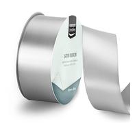 Vaessen Creative Satin Ribbon Silver - 65.6 ft x 1.5" - Thin Ribbon for Gift Wrapping and Crafting