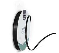 Vaessen Creative Satinband Schwarz, 3 mm x 10 Meter, Schleifenband, Dekoband, Geschenkband Stoffband für Hochzeit, Taufe und Geburtstagsgeschenke, 3MM, Satin, Black