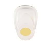 Vaessen Creative Scalloped Oval-1 x 0.67-Paper Punch for Crafting, Card Making and Scrapbooking, White-Gold