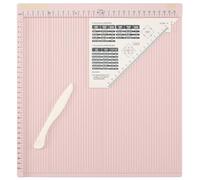 Vaessen Creative Scoring Board cm with Bone Folder and Guide for Card Making and Paper Crafts, Pink, 30.5 x 30.5 cm