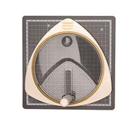 Vaessen Creative Self-Adhesive Cutting Mat - Ø 1 to Ø 6 inches and 3 Spare Blades - Card Crafting Circles - Ivory Paper Cutter