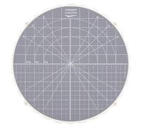 Vaessen Creative Self Healing Cutting Mat ⌀10.75" (27.3 cm) - Rotating Cutting Platform with Non-Slip and Double-Sided Measurements - for Sewing, Quilting, Fabric, Paper, Cake Decoration and Crafts