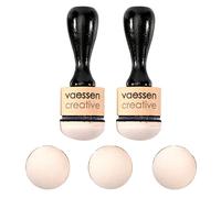 Vaessen Creative Set of 2 Tools. Includes 5 semi-Circular Black and White Wood Ink Foams for Scrapbooking, Crafts, Backgrounds, Mixing Colors, Multicolored, L