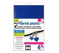 Vaessen Creative Shrink Plastic, Blue, 4 Sheets, 21 x 30 cm, Fun Arts and Crafts Projects for All Ages
