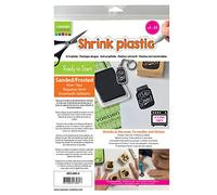 Vaessen Creative Shrink Plastic, Frosted, 4 Sheets, 21 x 30 cm, Fun Arts and Crafts Projects For All Ages, AR3-800/4