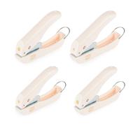 Vaessen Creative Single Hole Punch Set - 4-Piece Hand Puncher Kit with Circle, Star, Square & Heart of 0.25 x 0.25" (6.4 x 6.4 mm) - Paper Punch for Crafts, Gift Tags, Labels, Scrapbooking and Cards