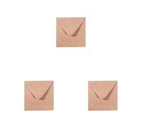 Vaessen Creative Small Square Florence Envelopes for Greeting Cards, Kraft, Set of 25, Matching Cards Available, Brown,3.7 x 3.7 inches (Pack of 3)