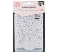 Vaessen Creative Snowman 5.75 x 4.21 inches Folder for Card Making, Scrapbooking, Journaling-Reusable-Precise Results-for Embossing and Die-Cutting Machines, 17 x 8.4 x 0.5 cm