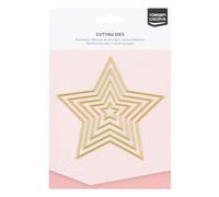 Vaessen Creative Shape cutting dies stars, Steel, Black, 11.5x11.5x0.1 cm