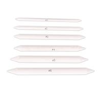 Vaessen Creative Stumps, Blending Pencils, Double Headed, 6 Pieces, Different Drawing and Details, Add Depth and Dimension, Paper, Art Set, White, One Size