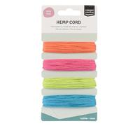 Vaessen Creative Summer Assortment Cord, Hemp, Multi-Colour, 4 x 10 m