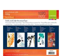 Vaessen Creative Synthetic Paper 12" x 12" - 50 White Sheets - 300 GSM | Waterproof paper for alcohol ink, Stamping, Painting, Drawing, Embossing, Cutting
