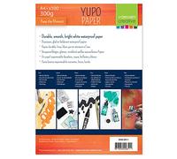 Vaessen Creative Synthetic Paper A4-100 White Sheets - 300 GSM | Waterproof paper for alcohol ink, Stamping, Painting, Drawing, Embossing, Cutting