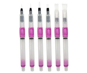 Vaessen Creative Tank, Water, Practical Brush, 6 Pieces in Different Sizes, Things to go for Travel, School Supplies, at Work or Watercolour Painting Outdoors, 1 Stück (1er Pack)