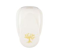 Vaessen Creative Tree of 2 x 1.9-Paper Punch for Crafting, Card Making and Scrapbooking, White-Gold
