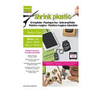 Vaessen Creative Vaessen Kreativschrumpf Kunststoff, weiß, 250 Blatt, 21 x 30 cm, Fun Arts and Crafts Projekte für jedes Alter, White