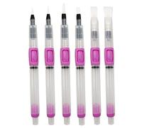 Vaessen Creative Water Tank Brush, Water Brush, Practical Travel Brush, Pack of 6 in Different Sizes, Painting Things To Go for Travel, School Supplies, At Work or Watercolour Painting Outdoors