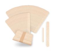 Vaessen Creative Wooden Lollipop 150 Pieces - 1 x 7.9 (2.5 x 20 cm) & 0.4 x 4.5 (1 x 11.4 cm) - Birch Wood Lolly Sticks for Crafts, 3D Creations, and Decorations, Natural, Verschiedene