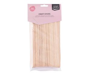 Vaessen Creative Wooden Popsicle Sticks, 50 Pieces, 2,5 x 20 cm, Create 3D Artwork, Arts and Crafts for Kids, Home Décor and More, Natural Birch