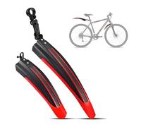 VAEVEN Bike Mudguard Set for Ellsworth Truth Epiphany Enlightenment Glimpse, Thickening Widening Mountain Bike Front and Rear Mud Guard Fenders, Portable Adjustable Mud Guards fit,C Red