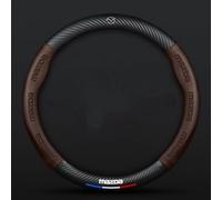 VAEVEN Car Steering Wheel Cover for Mazda 6 2012-2017, Microfiber Leather Steering Wheel Cover, Breathable Anti-slip Protector, Car Accessories Interior,B Brown
