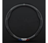 VAEVEN Car Steering Wheel Cover for Mazda 6 2012-2017, Microfiber Leather Steering Wheel Cover, Breathable Anti-slip Protector, Car Accessories Interior,A Black