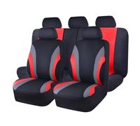 VAEVEN Full Set Car Seat Covers for Dodge Charger Challenger Durango, Breathable Automotive Seat Protectors, Durable Front and Rear Seat Covers, Car Seat Protectors for Cars SUVs,B Black Red