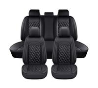 VAEVEN Full Set PU Leather Car Seat Covers for McLaren P1 2013 2014 2015, Waterproof Breathable Car Seat Protectors, Front & Rear Seat Covers, Automotive Interior,A Black