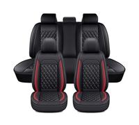 VAEVEN Full Set PU Leather Car Seat Covers for McLaren P1 2013 2014 2015, Waterproof Breathable Car Seat Protectors, Front & Rear Seat Covers, Automotive Interior,D Black Red
